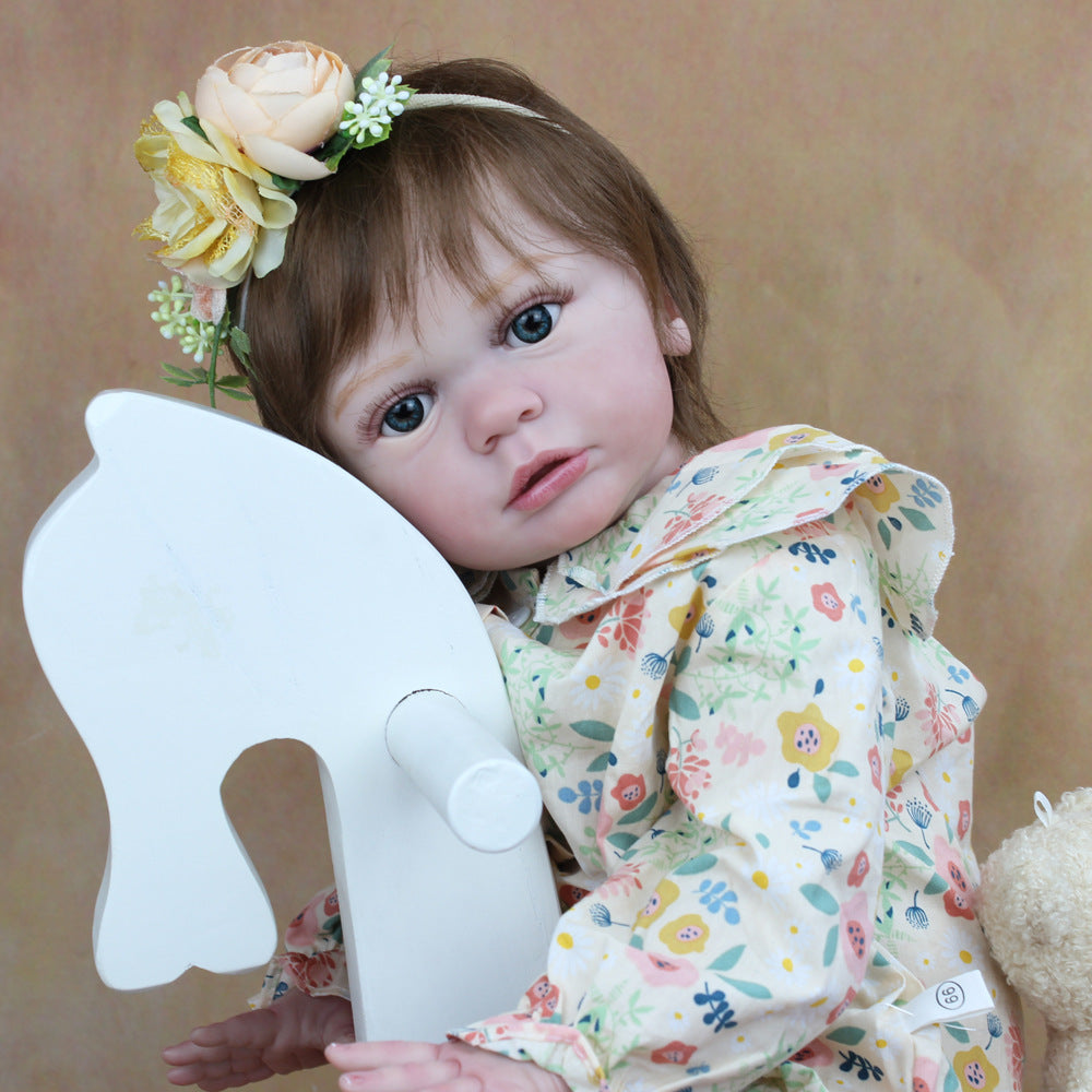 Reborn Baby Soft Rubber Cloth Body Doll