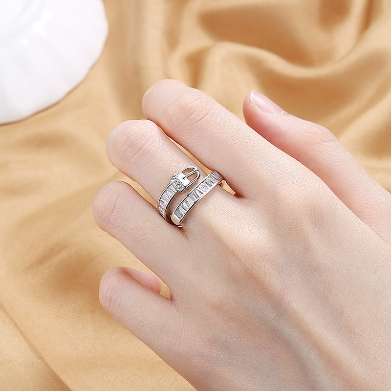 Fashion Jewelry Personalized Belt Buckle Ring Female