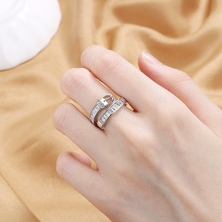 Fashion Jewelry Personalized Belt Buckle Ring Female