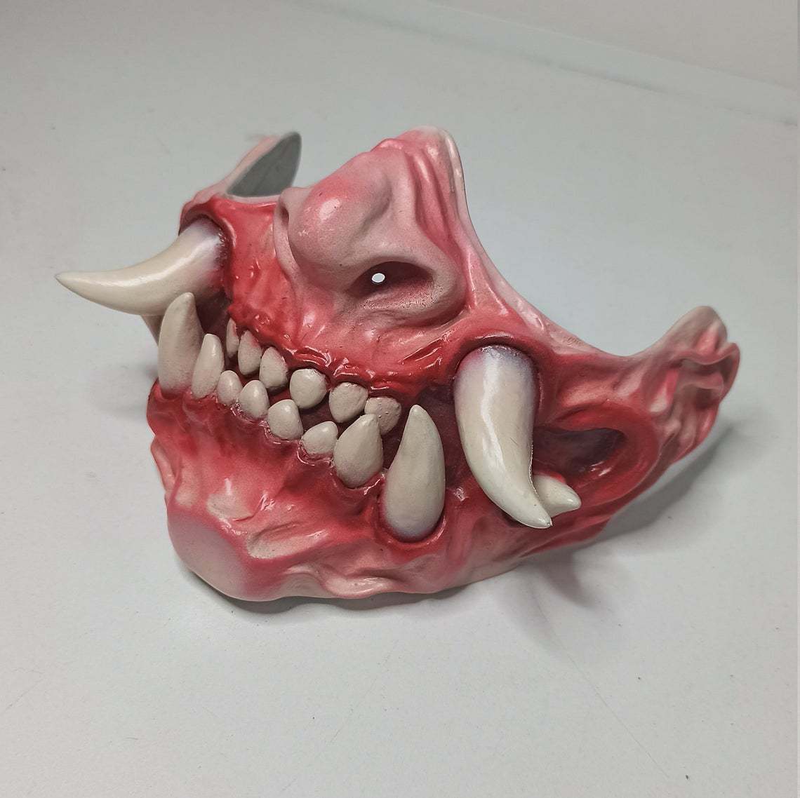 Latex Half Face Horror Tooth Mask Headgear