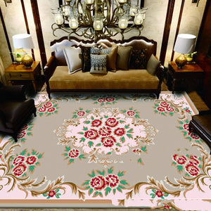 European Style Jihe Print Carpet Bedroom Living Room