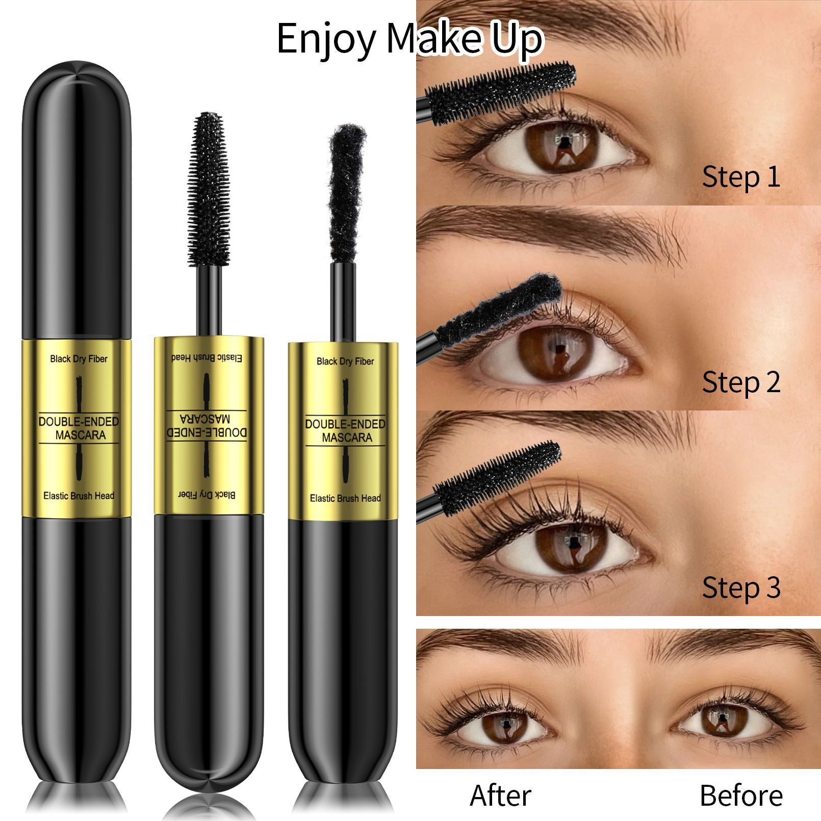 Double-headed Two-in-one Fiber Grafting Mascara Waterproof Thick