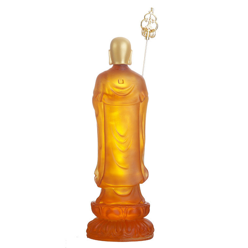 Transparent Resin Amber Ksitigarbha Guanyin Bodhisattva Home Decoration