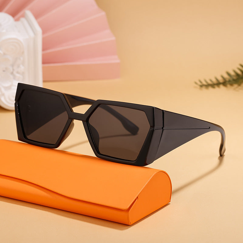 Large Frame Rectangular Sunglasses