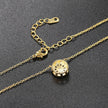 European And American Hip Hop Style Inlaid Zircon Two-color Electroplating Classic Round Necklace