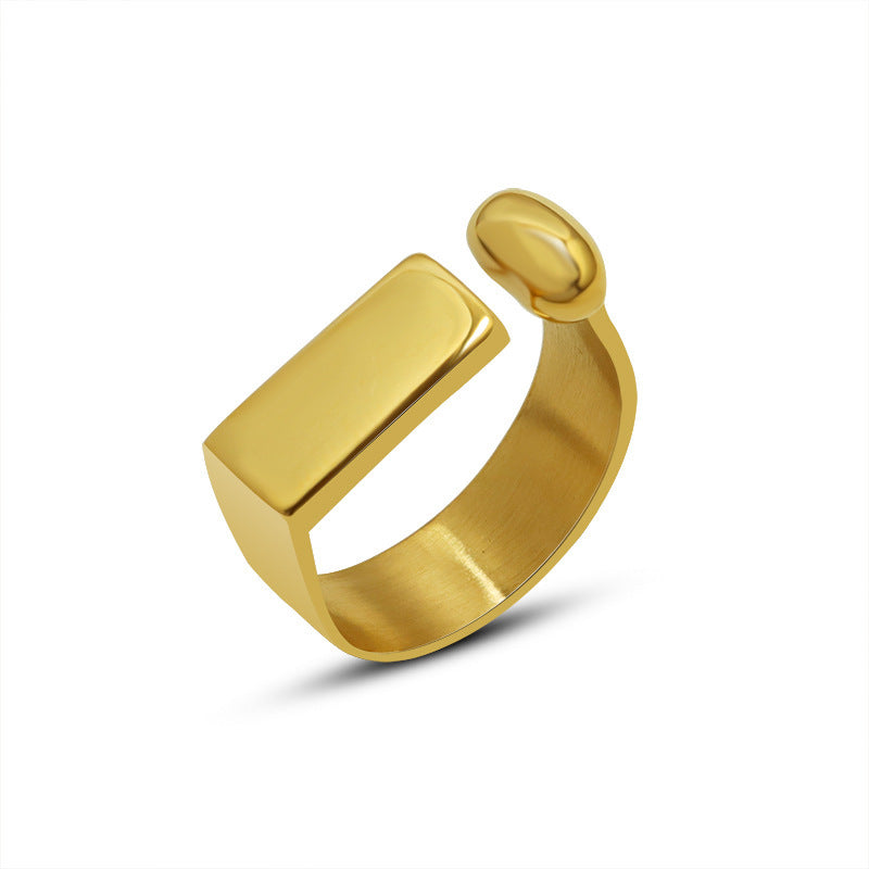 Creative Letters Titanium Steel Ring For Women