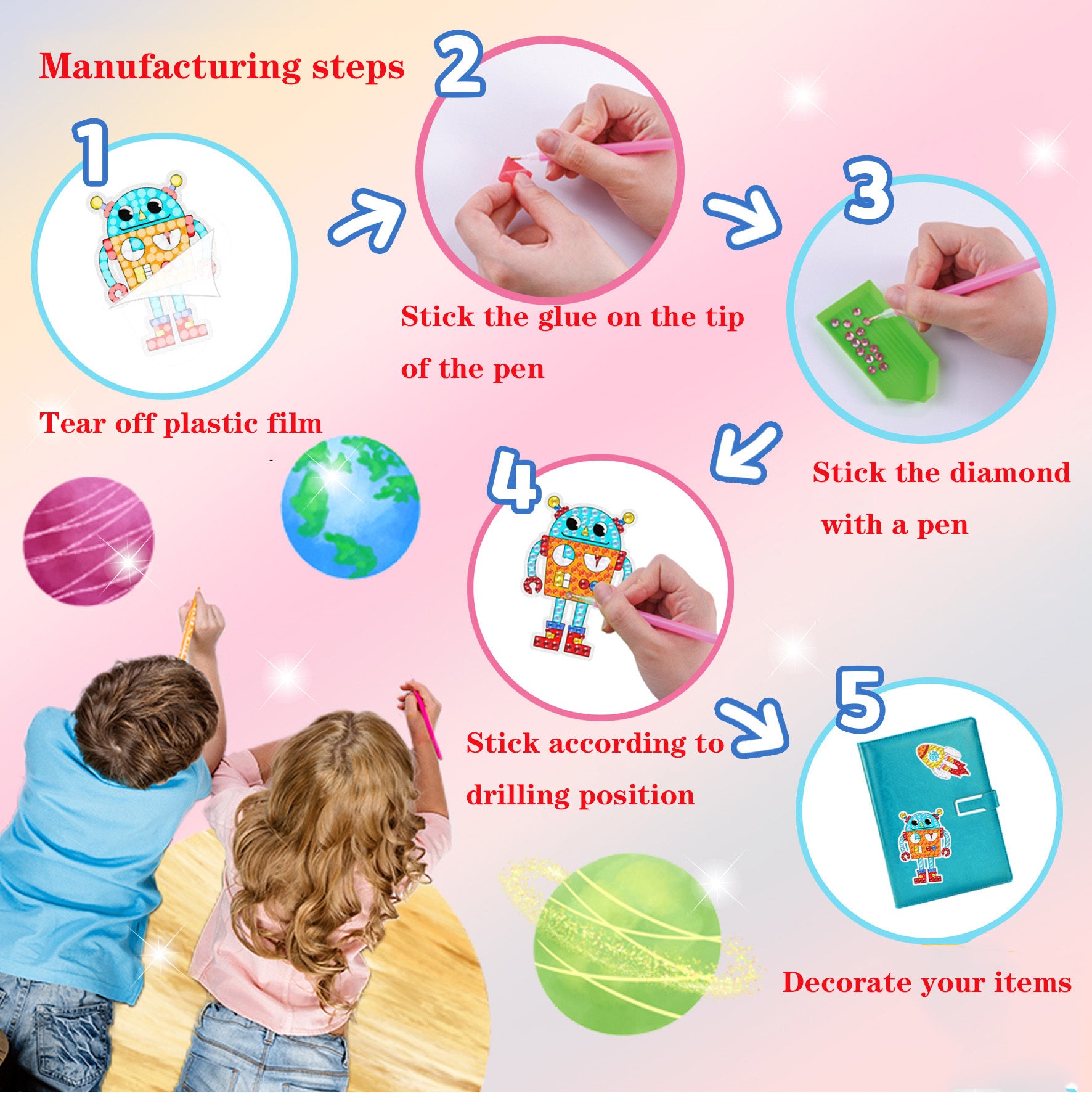 Handmade DIY Creative Diamond For Children