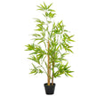 Artificial Ficus Tree, With Weighted Plant Pot - Green