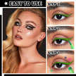 4 Color Liquid Eyeliner Stamps Pen Set Matte Colorful Eye Liner Stamp Pen Waterproof & Long-lasting For Women Eyelid Makeup Double-side Winged Eyeliner Stencil Pen