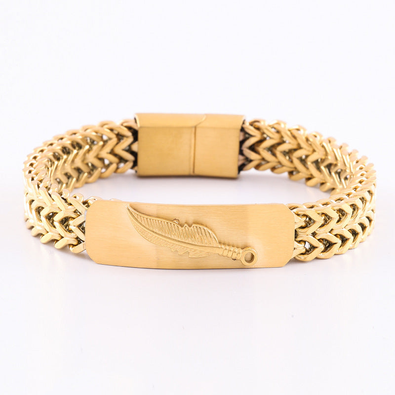 Retro Stainless Steel Three-dimensional Design Bracelet