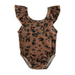Flying Sleeve One-piece Girl Leopard Pattern Swimming Suit