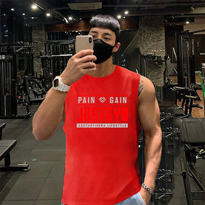Men's Sports Fitness Cotton Sleeveless T-Shirt