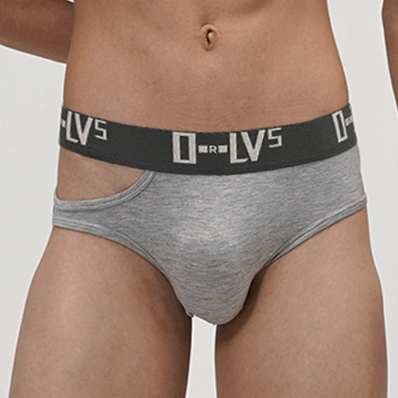 Sports Cotton Breathable Side Hollow Briefs