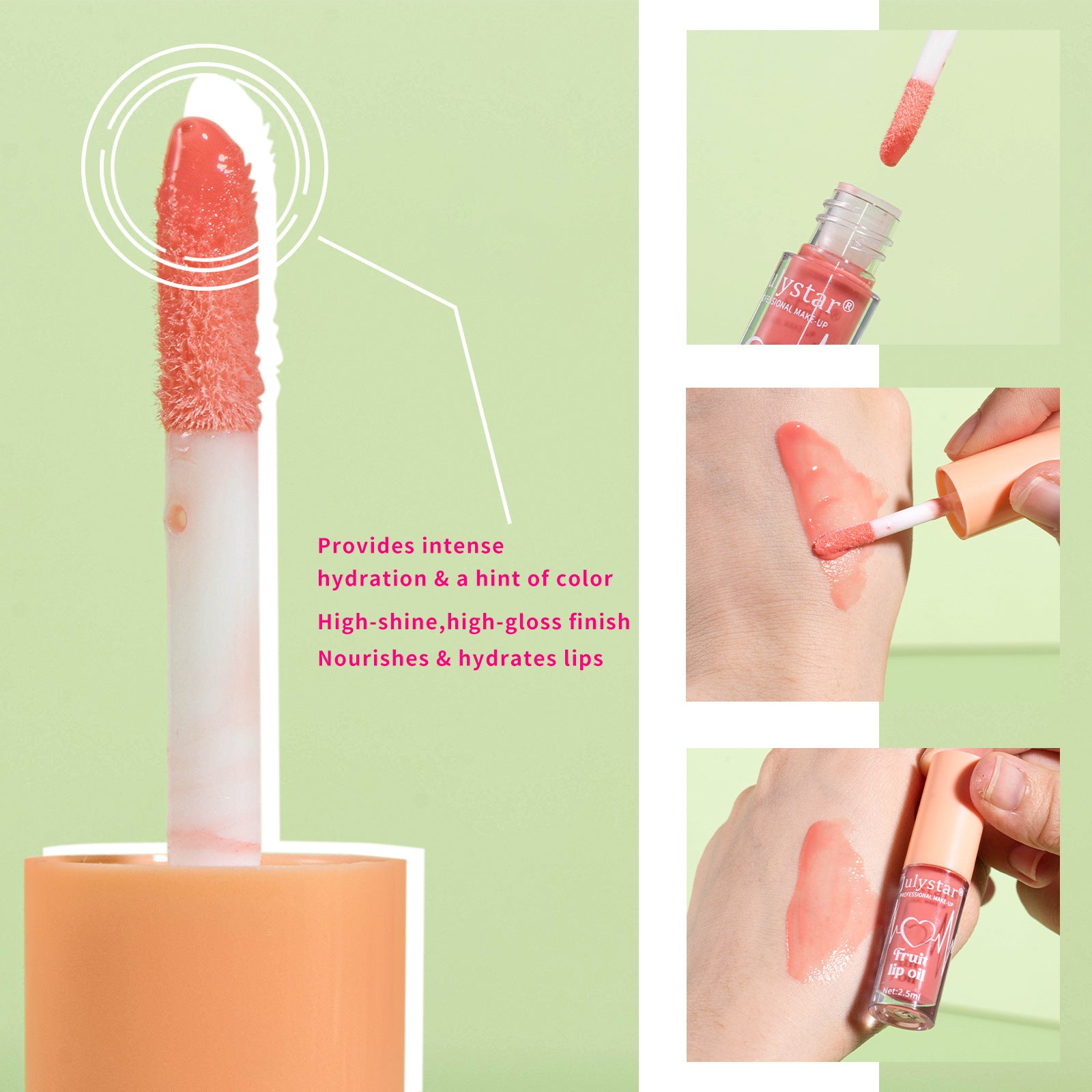 20 Colors Fruit Lip Lacquer Water Light Transparent Moisturizing