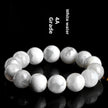 Natural Snowflake Ghost Round Beads Bracelet
