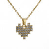 Women's Stainless Steel Diamond Heart-shaped Necklace