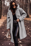 Autumn Winter Fashion Elegant Long Coat Woman Plush Warm Faux Fleece Coat Women Teddy Jacket Female Teddy Coat Outwear Ladies