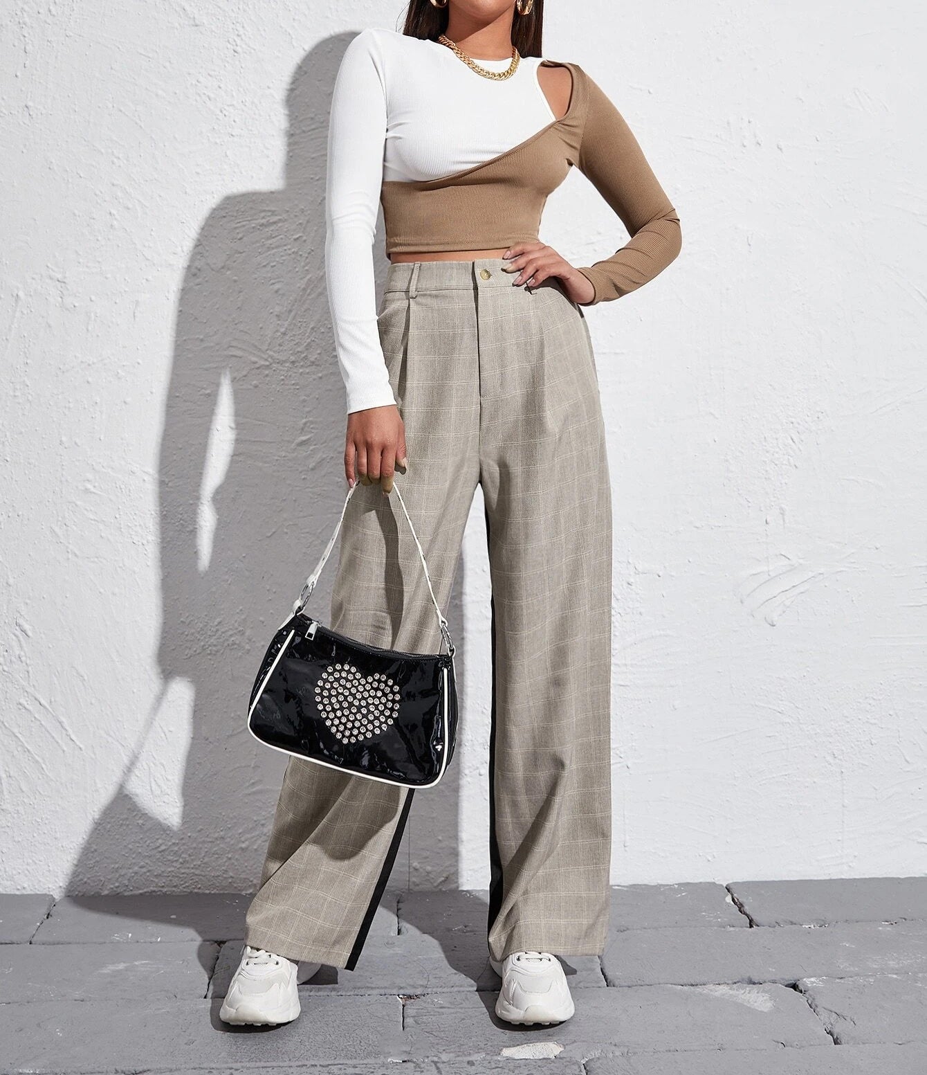 T-Shirt Stitching Slim Top Women Bottoming Long-Sleeved T-Shirt