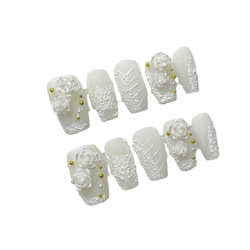 Phototherapy White Series Gypsum Gel Camellia Wearing Nail Enhancement