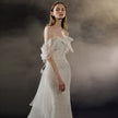 Fishtail Light Wedding Bride Bra Trail Evening Dress