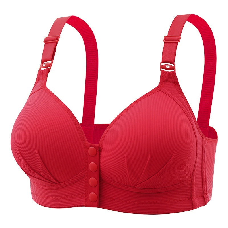 Large Size Front Button Underwear Nursing Without Steel Ring Push Up