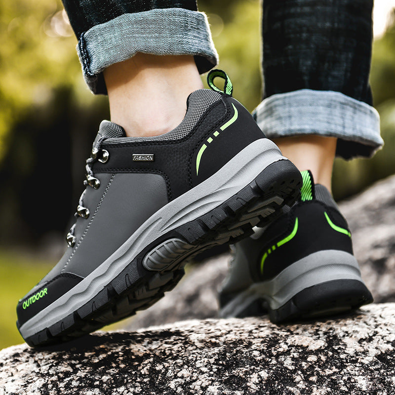Low Cut Outdoor Large Size Hiking Shoes Men'S Korean Casual Dad Travel Shoes