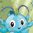 Children's Baby Outdoor Play Water With Automatic Water Spray Octopus