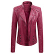 New Leather PU Leather Jacket Women's Short