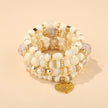 Bracelet Crystal Peach Heart Beaded Ladies Hand Jewelry