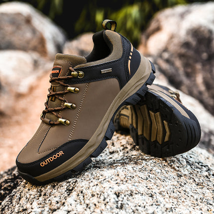 Low Cut Outdoor Large Size Hiking Shoes Men'S Korean Casual Dad Travel Shoes