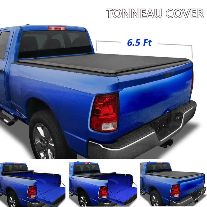 Roll Up Tonneau Cover For 2009-2018 Dodge Ram 1500 2010-18 2500 3500 6.5FT Bed