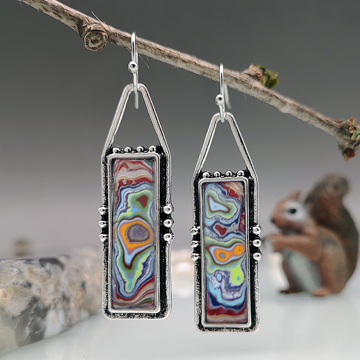 Personalized Solid Color Dual-use Short Earrings