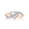 Electroplating Hollow Heart-shaped Infinite Ring Women