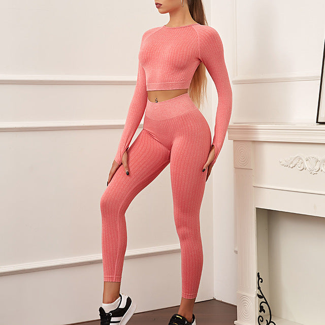 Women Suits Gym Fitness Leggings set