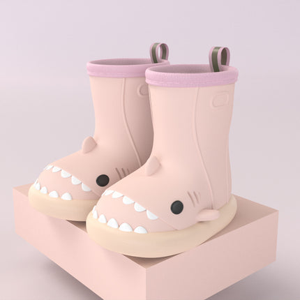 Waterproof Shoes Safety Rubber Shark Slippers Kids Rain Boots