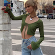 Fashion Flared Sleeve Knitted Top
