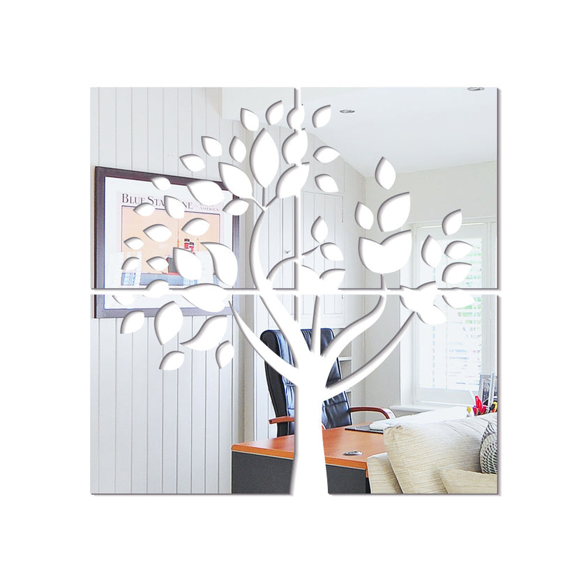 Acrylic Large Crystal Mirror Tree Background Wall