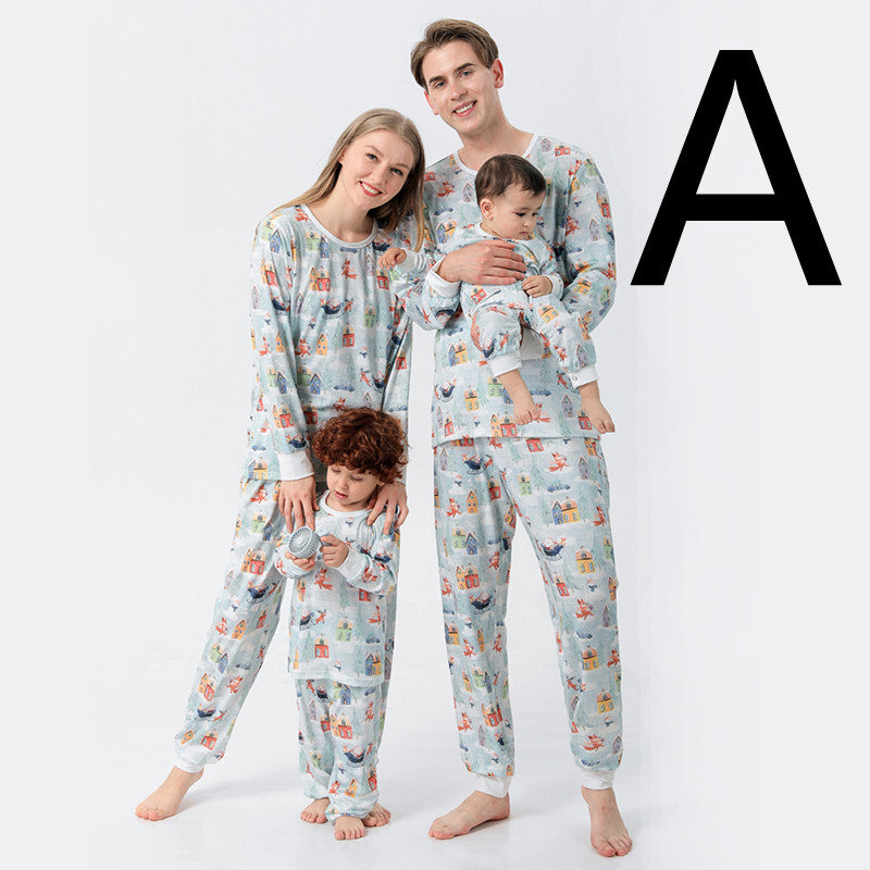 Alpscommerce Family Pajamas Set Clothes For Mom Dad And Son Cartoon Print