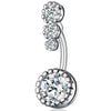Fashion Simple Zircon Belly Button Button