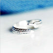 Fashionable beautiful feather plain silver ring