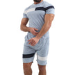 Short-sleeved fitness suit men gym shorts tops