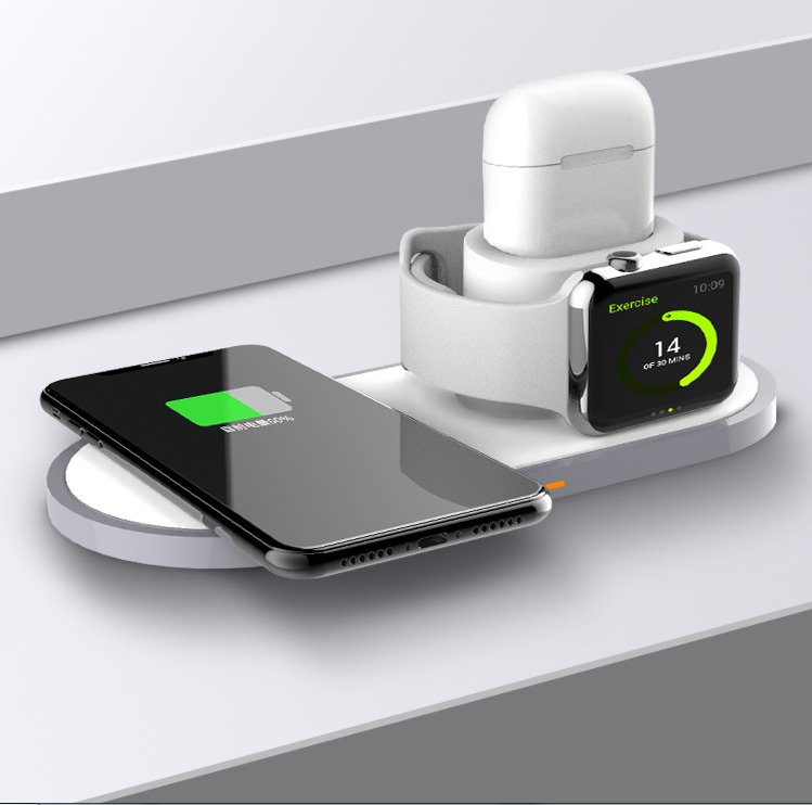Multi-function three-in-one wireless charging New mobile phone watch three-in-one wireless charging