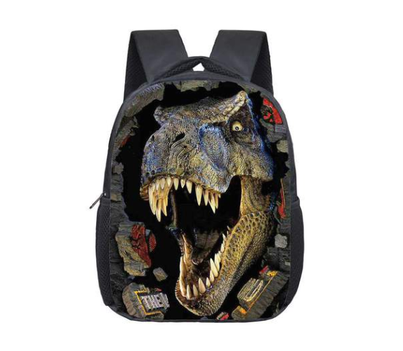 Jurassic dinosaur hot backpack primary and secondary school students wear-resistant burden reduction bag 3D printing a generation of factory direct sales