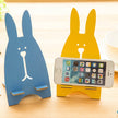 Compatible with Apple, Cartoon Wooden Universal Portable Light Weight Rabbit Mobile Phone Tablet Desktop Holder Stand Lazy bracket For iPhone 7 Xiaomi