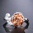 Electroplated two-tone rose ring