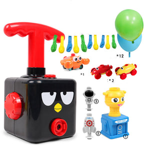Power Balloon Launch Tower Toy Puzzle Fun Education Inertia Air Power Balloon Car Science Experimen Toy for Children Gift