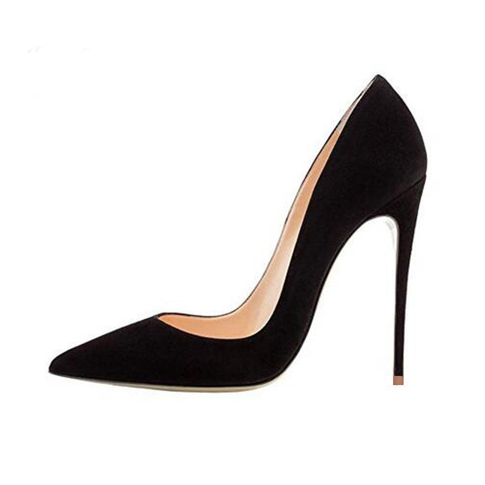 Suede high heels