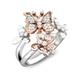 Crazy Feng Romantic Wedding Accessories Feeme Rose Gold Color Austrian Crystal CZ Butterfly Rings Women Engagement Jewelry Gift