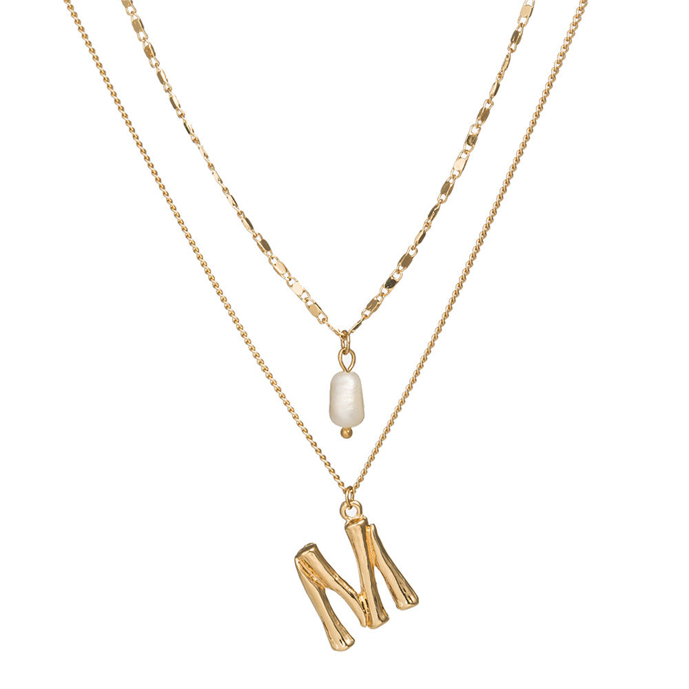 Irregular Natural Stone Shell Pearl Multilayer Necklace