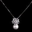 Pearl zircon necklace